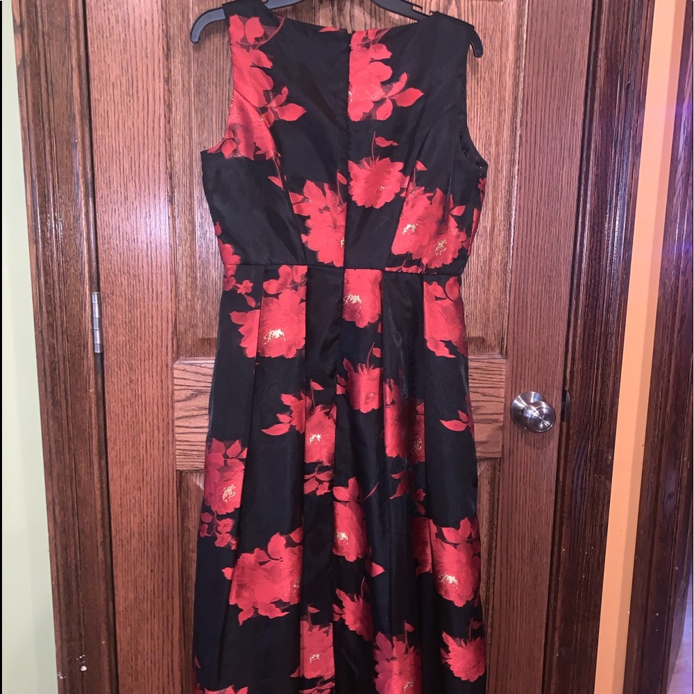 black floral dress